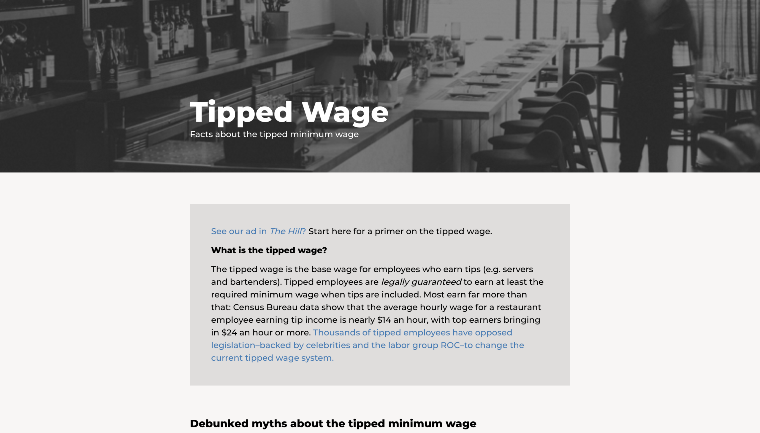 TippedWage.com Image